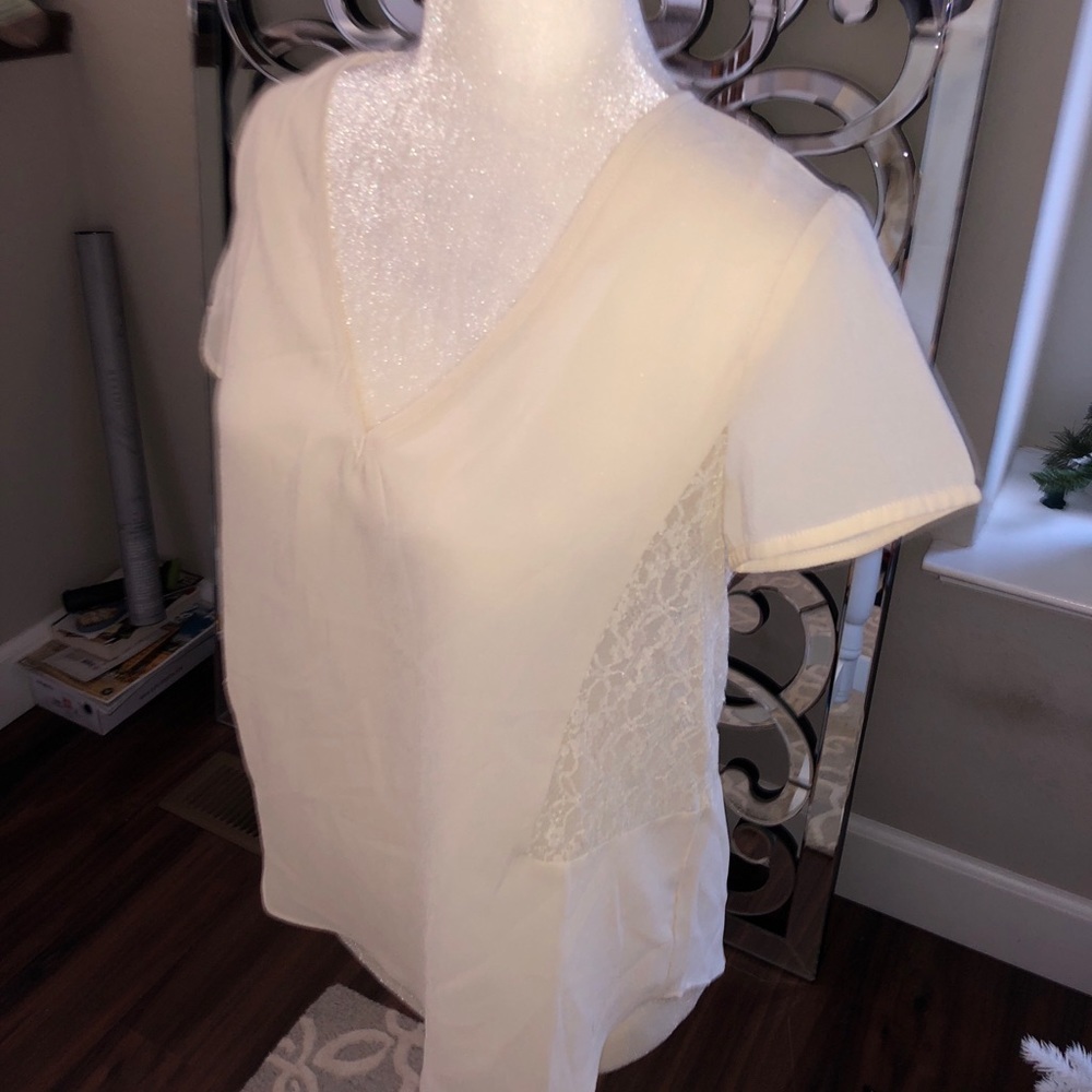White Top with Lace side